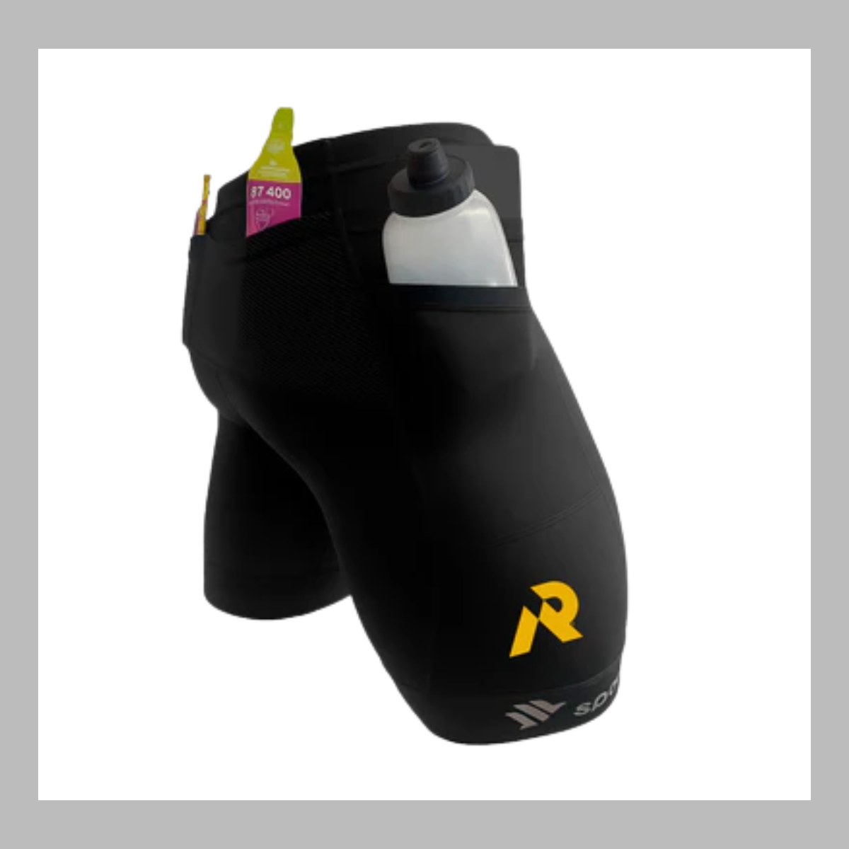Bermuda de Compressão Masculina Para Corrida 6 Bolsos MPR - Preta